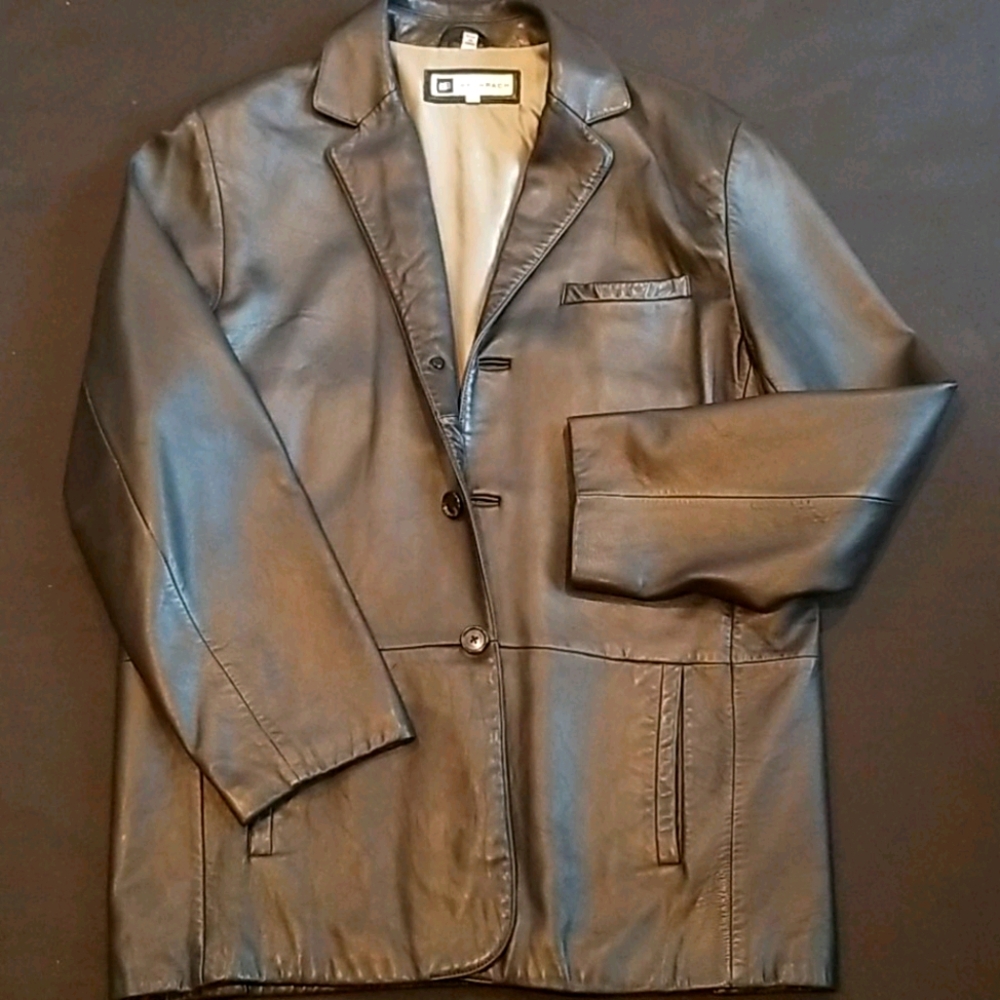Bachrach leather Blazer
